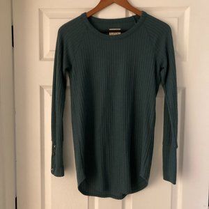 Women's Cha Sor Sz SM Dk Green L/S Waffle Thermal